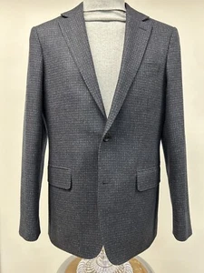 CHARLES TYRWHITT Blue Gray Wool Silk 38 Regular Slim Fit Sport Coat - Picture 1 of 14