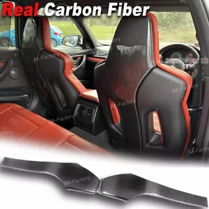 Real Carbon Fiber Interior Seat Back Trim Covers For BMW F80 M3 F82 F83 M4 14-19 - Picture 1 of 11