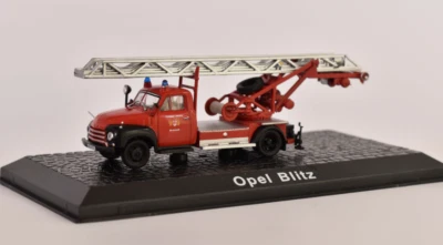 Opel Blitz 1960 Germany Fire Brigade Car Truck Model Red Toy Diecast Atlas 1:72 - Image 1 of 4