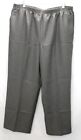 Alfred Dunner Classics Pants Women's Sz 18 Short Gray Elastic Waist Pull-On Nwt