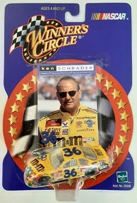 Ken Schrader #36 M&M's Pontiac Grand Prix 1:64 w/Card Winners Circle 2000 - Image 1 of 2