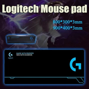 Logitech Gaming Mouse Pad Non-Slip Comfortable Mat Rubber Base Soft Cloth Black - Picture 1 of 15