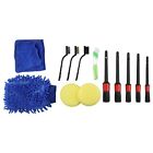 13X Car Detailing Cleaning Brush Set Kit For Dashboard Crevice Engine Wheel Air