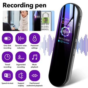 Digital Voice Recorder 24H Audio Dictaphone Recording Device MP3 Player Password - Picture 1 of 16