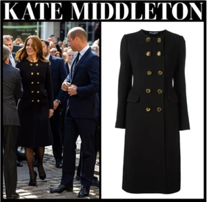 Dolce & Gabbana Collarless Coat, Black, US2 IT38, ASO Royal Celebrity - Picture 1 of 13