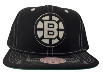 Sombrero Mitchell & Ness NHL Boston Bruins Contraste Natural Snapback, Nuevo Foto 1 de 4