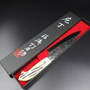Takeshi Saji Aogami Super Damascus Steel Petit Kitchen knife 135 From Japan New - Picture 1 of 5