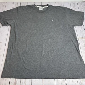 Vintage Nike Embroidered Swoosh Logo T Shirt Gray Mens XXL Athletic Tee - Picture 1 of 9