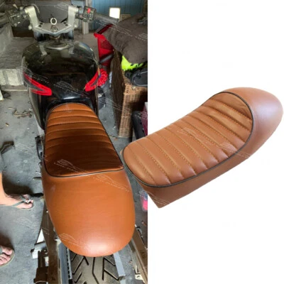 Motorcycle Brown Retro Cafe Racer Seat Hump Saddle For Suzuki GS 125 450 550 850 - Image 1 of 4