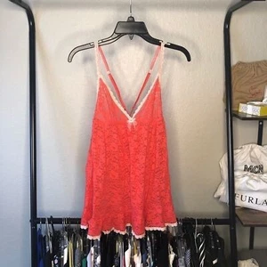 VICTORIA’S Secret Sheer Red Lace Sexy Teddy Nightie - Picture 1 of 5