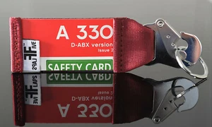 Air Berlin A330 Keychain by FlapsFive Original Safety Card | Belt - Picture 1 of 1