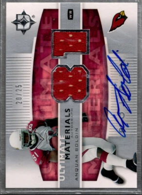 B4217- 2007 Ultimate Collection Materials Autographs #UMAB Anquan Boldin Jsy/25 - Image 1 of 2