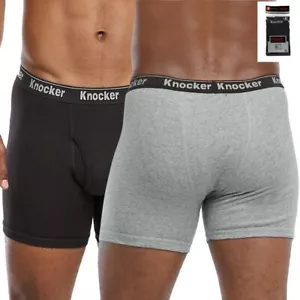 2 4 6 pack Knocker Mens Thick Waistband Athletic Sports Boxer Brief Underwear - Picture 1 of 4