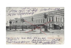 Nr.49875 PK Wien  Südbahnhof  Ankunftseite Strassenbahn 1903 - Picture 1 of 2