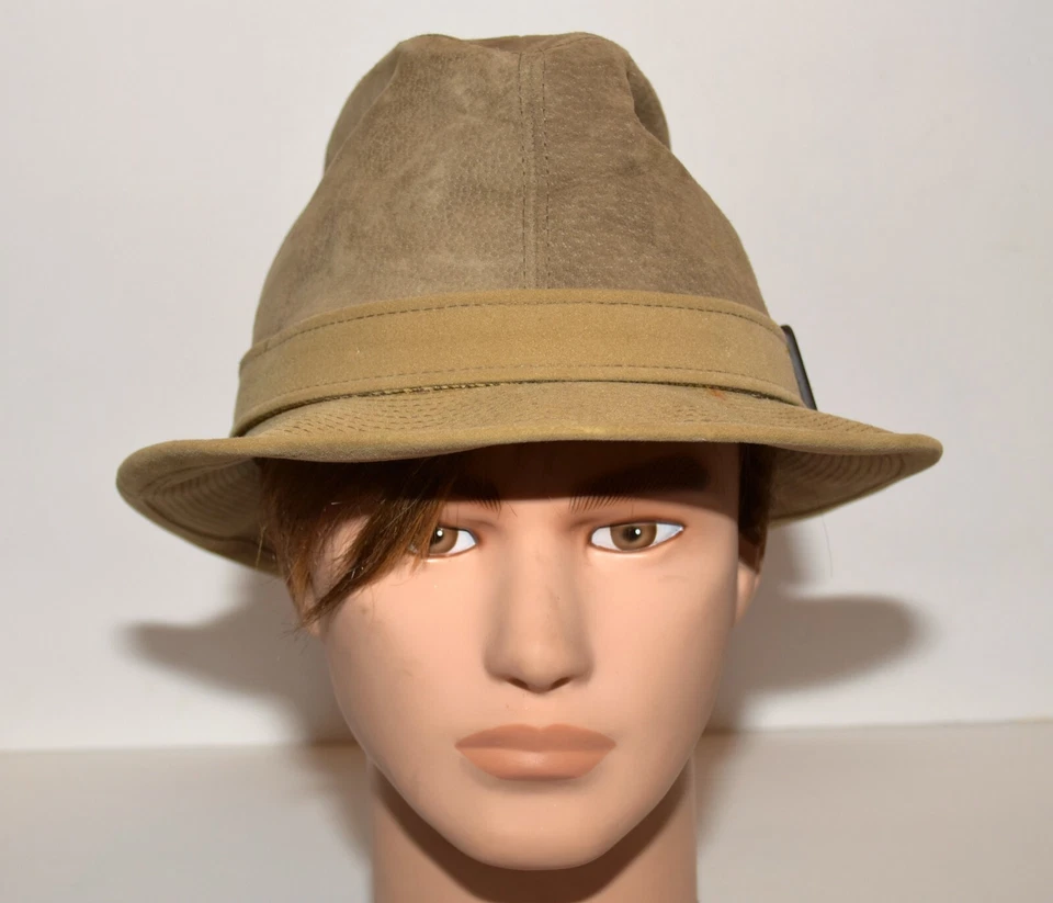 Sombrero Fedora Para Hombre De Colección Dobbs Beige Gamuza con Hebilla Lateral en Banda Talla 7 1/2 Foto 1 de 4