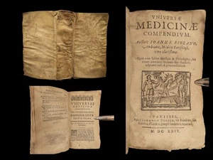 1626 MEDICINE 1ed Jean Riolan Universal Compendium Physiology Anatomy Health - Picture 1 of 20
