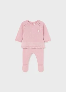 COMPLETO MAGLIA LEGGINGS NEONATA MAYORAL 1504 COTONE ROSA ORIGINALE PE 2023 - Picture 1 of 5