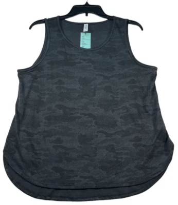 Regata Ideology Workout feminina tamanho grande cinza camuflagem secagem rápida ventilação nova - Imagem 1 de 4