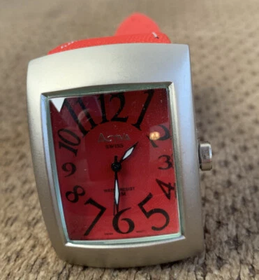 Activa Swiss 495494 Red & Silver Tone Wristwatch - Image 1 of 4