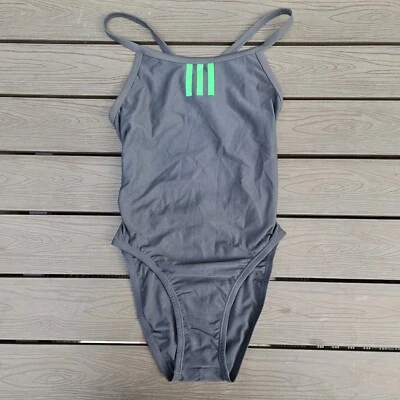 Adidas Mujer Vortex Back Infinitex Gris/Negro Traje de Baño de Una Pieza 28 Nuevo Foto 1 de 3