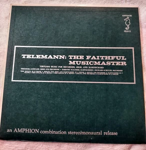 Telemann: The Faithful Musicmaster. Vinyl LP. - Picture 1 of 4