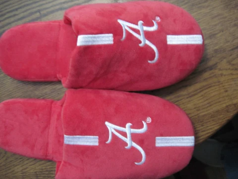 Alabama Crimson Tide - Men's FOCO Striped Team Slippers Cover