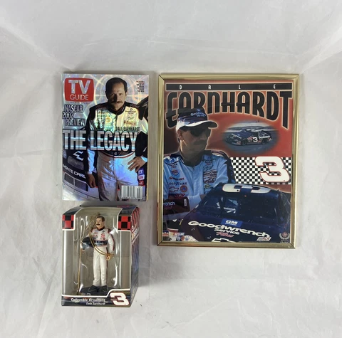 Dale Earnhardt 3 Nascar 2003 Ornament 2002 Hologram TV Guide 2000 8 X 10” Poster Cover