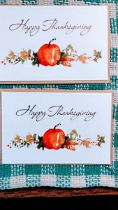 lote de 2 TARJETAS DE ACCIÓN DE GRACIAS FELIZ CON SOBRE - Imagen 1 de 15