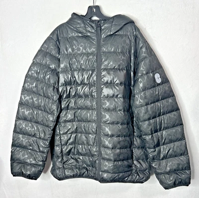 Coach C5189 Men's Black Logo Print Lightweight Down HoodieJacket Size  XXL - Image 1 of 4