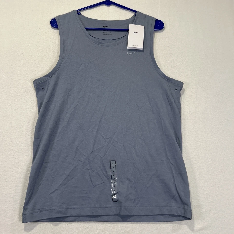 Nike Primary Dri-Fit Versatile Fitness Tank Top Men's M DV9833-493 Gray Blue