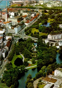Bremen Germany ~ Aerial View " Mill on the Wall " Old Windmill Wallanlagen Park - Picture 1 of 2