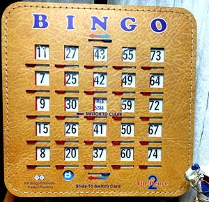 Stitched Reusable Shutter Slide Bingo Cards ~ Shutter Clear Slider ~ 10 Pack New - Picture 1 of 9