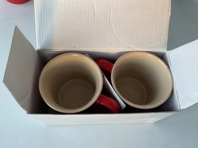 Juego de 2 tazas volcánicas Le Creuset gres llama naranja caja nueva Foto 1 de 3