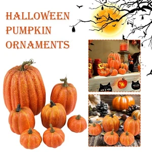 7 Piezas Calabazas Artificiales Cosecha Decoración Surtido Tamaño Naranja$ - Imagen 1 de 12
