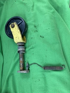 JOHN DEERE 755 855 4100 955 445 455 72" INCH MOWER DECK FRONT CASTER ARM & WHEEL - Picture 1 of 2