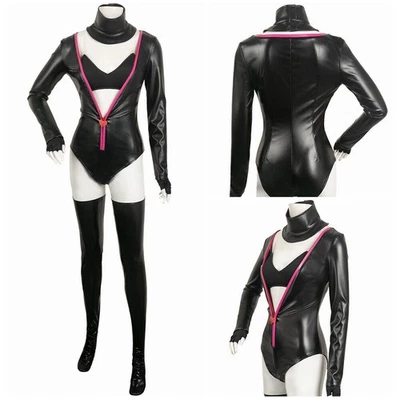 Sexy Body para mujer Poison Angel Dust Hotel Cosplay Mono Disfraz Cuero PU Foto 1 de 4