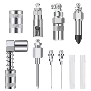 1 Set Grease Nozzle Adapter Grease Gun-Accessory 90 Degree Coupler Adapter Tool - Picture 1 of 9