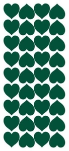 Dark Green Heart Hearts Stickers Sticker 1" DC20-613 - Picture 1 of 1