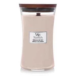 Woodwick Vanilla & Sea Salt Large Hourglass Candle Pluswick Innovation 16oz - Picture 1 of 8
