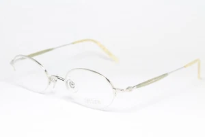 MATSUDA 10123 PW 48 Original Vintage Eyeglasses Frame Oval Half-Rim Silver Rare - Picture 1 of 7
