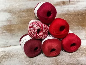 6 Stück Circulo CHARME Baumwolle SPORT Garn Stricken Häkeln - Posten E rot - Bild 1 von 4