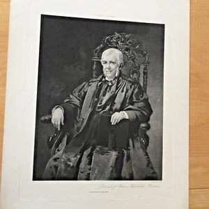 Large Antique Engraving of the Portrait of Oliver W. Holmes     - Picture 1 of 5
