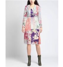 Etro Silk Blend Dress Floral Patchwork 44 12