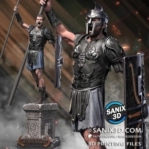 Gladiator Maximus, Resin Scale 8 Model Kit Unpainted 3d Printed GK Statue Figure - Picture 1 of 9