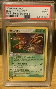 Beautifly EX Ruby & Sapphire Holo 2/109 PSA 9 Mint Pokemon 2003 - Picture 1 of 12