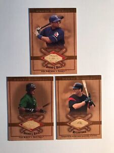 3 - 2001 UD SP Game Bat Milestone - Bound for the Hall- A-Rod-McGriff-Branyan