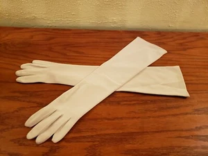 Vintage Size Small Stretch Formal 17.5" Magic Motion Long Nylon Gloves New USA - Picture 1 of 4