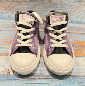 Converse All Star Sneaker Chuck Taylor Low Top Glitzer Lila Jugend Mädchen 7 Neu - Bild 1 von 5