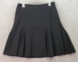 Laundry Pleated Skirt Women's Size 4 Black Solid Polyester Lined Side Zipper - Picture 1 of 7
