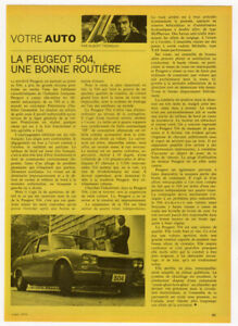 1970 PEUGEOT 504 vintage original print article | Road test impression French CA
